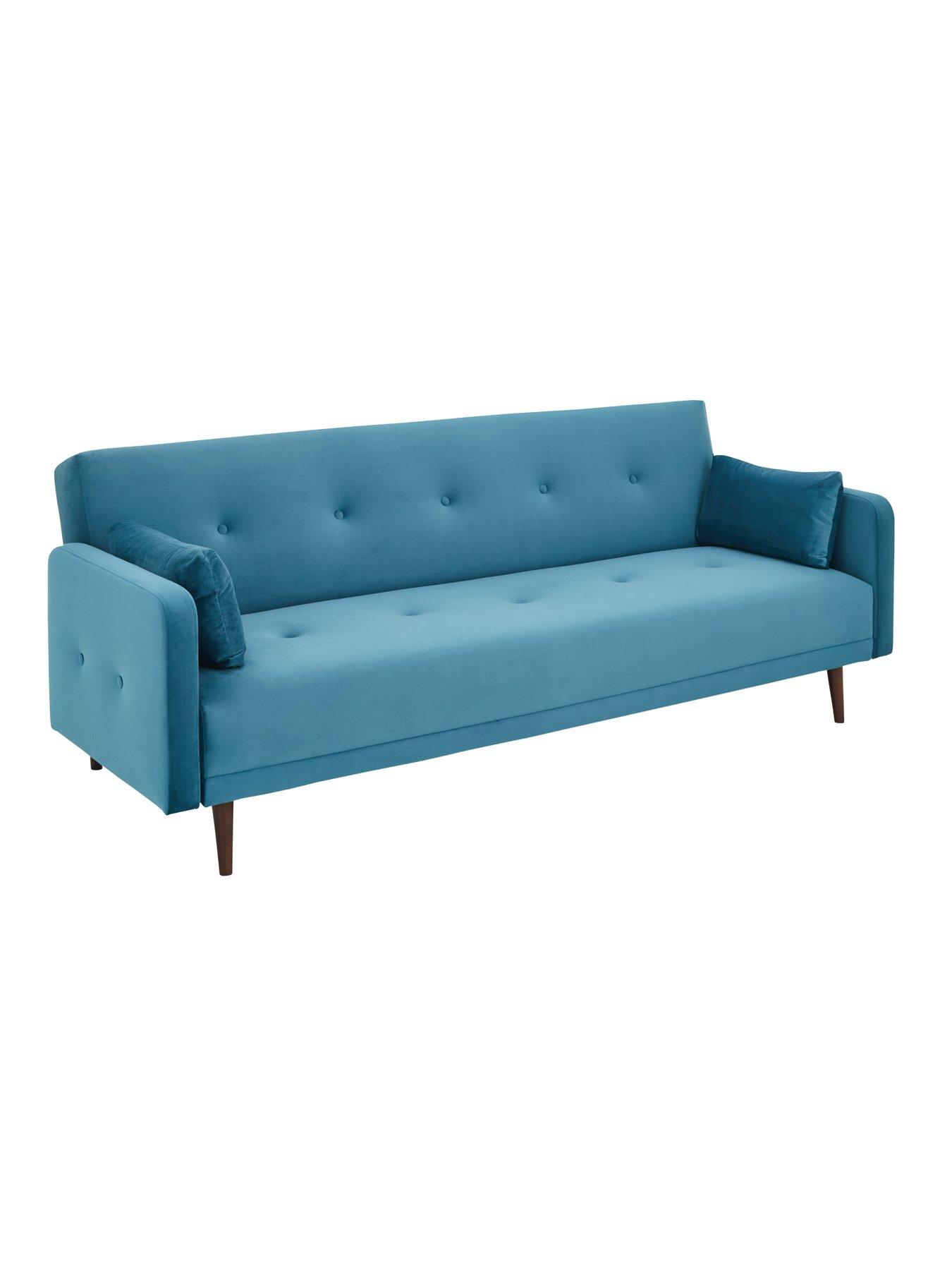 Image 3 of 6 of Very Home Cadiz Velvet Sofa Bed - Teal&nbsp;- FSC&reg; Certified