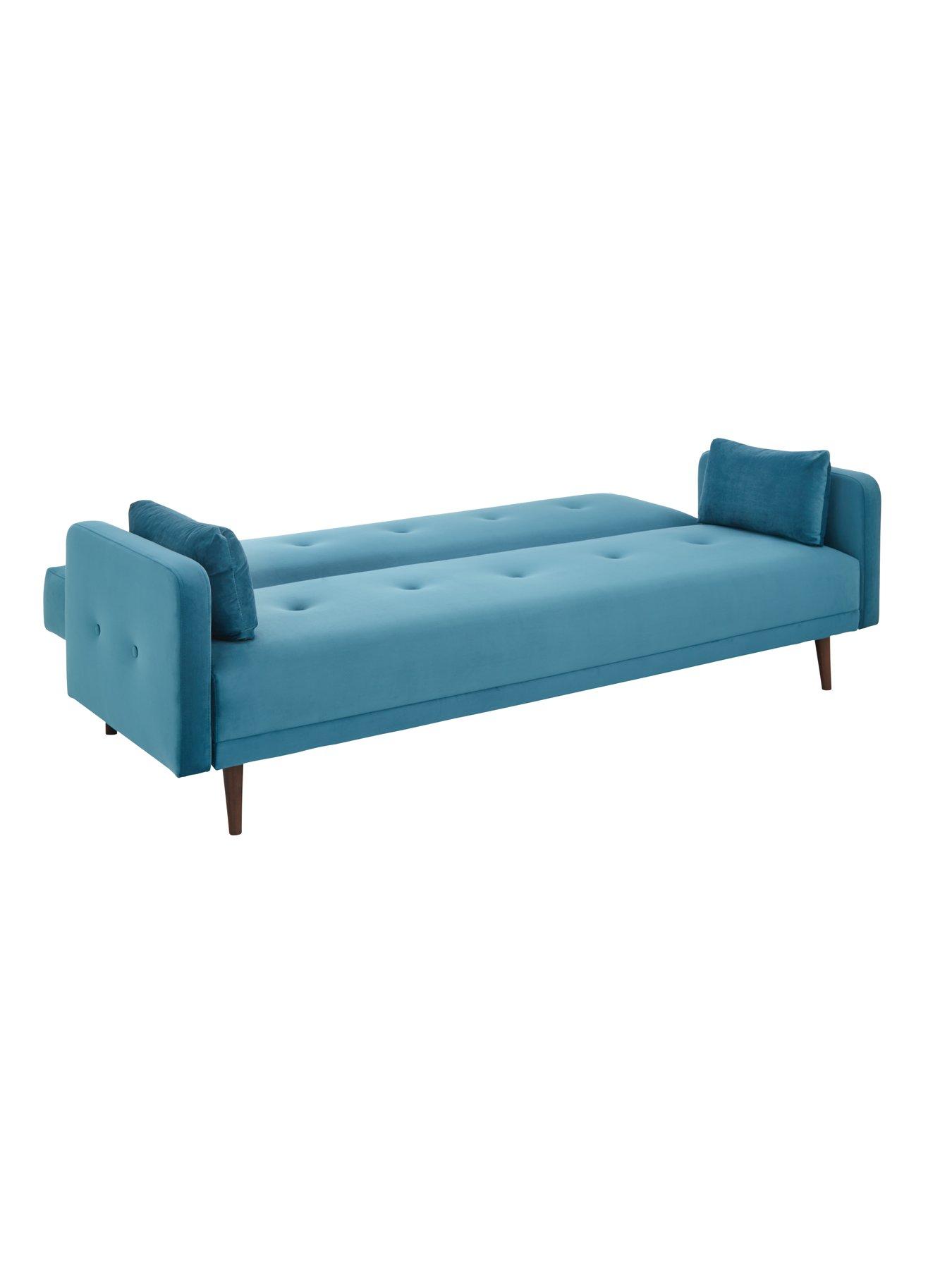 Image 4 of 6 of Very Home Cadiz Velvet Sofa Bed - Teal&nbsp;- FSC&reg; Certified