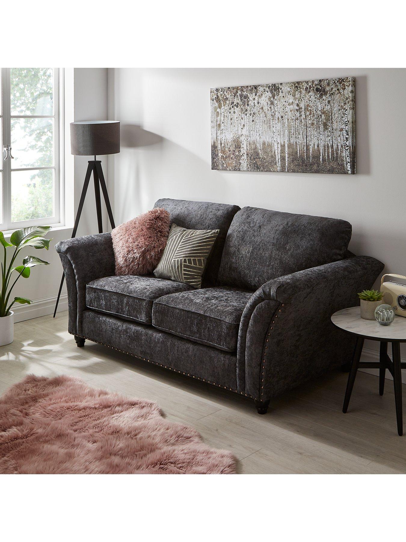 undefined Ariel 3 Seater Fabric Sofa - Charcoal - FSC Certified
