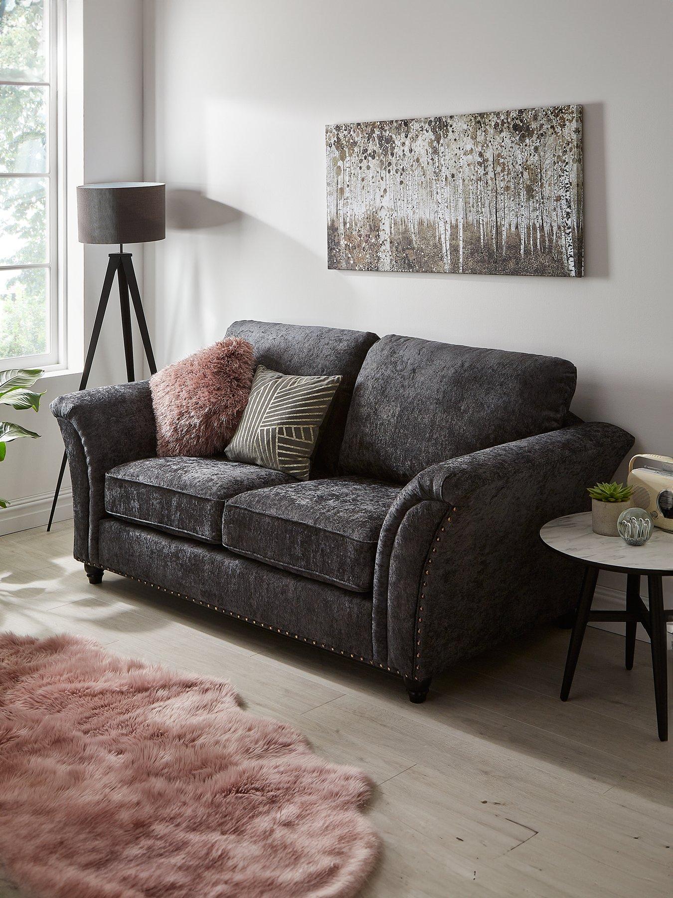 undefined Ariel 2 Seater Fabric Sofa - Charcoal - FSC Certified