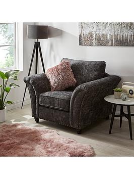 Product photograph of Very Home Ariel Fabric Armchair - Charcoal - Fsc Reg Certified from very.co.uk