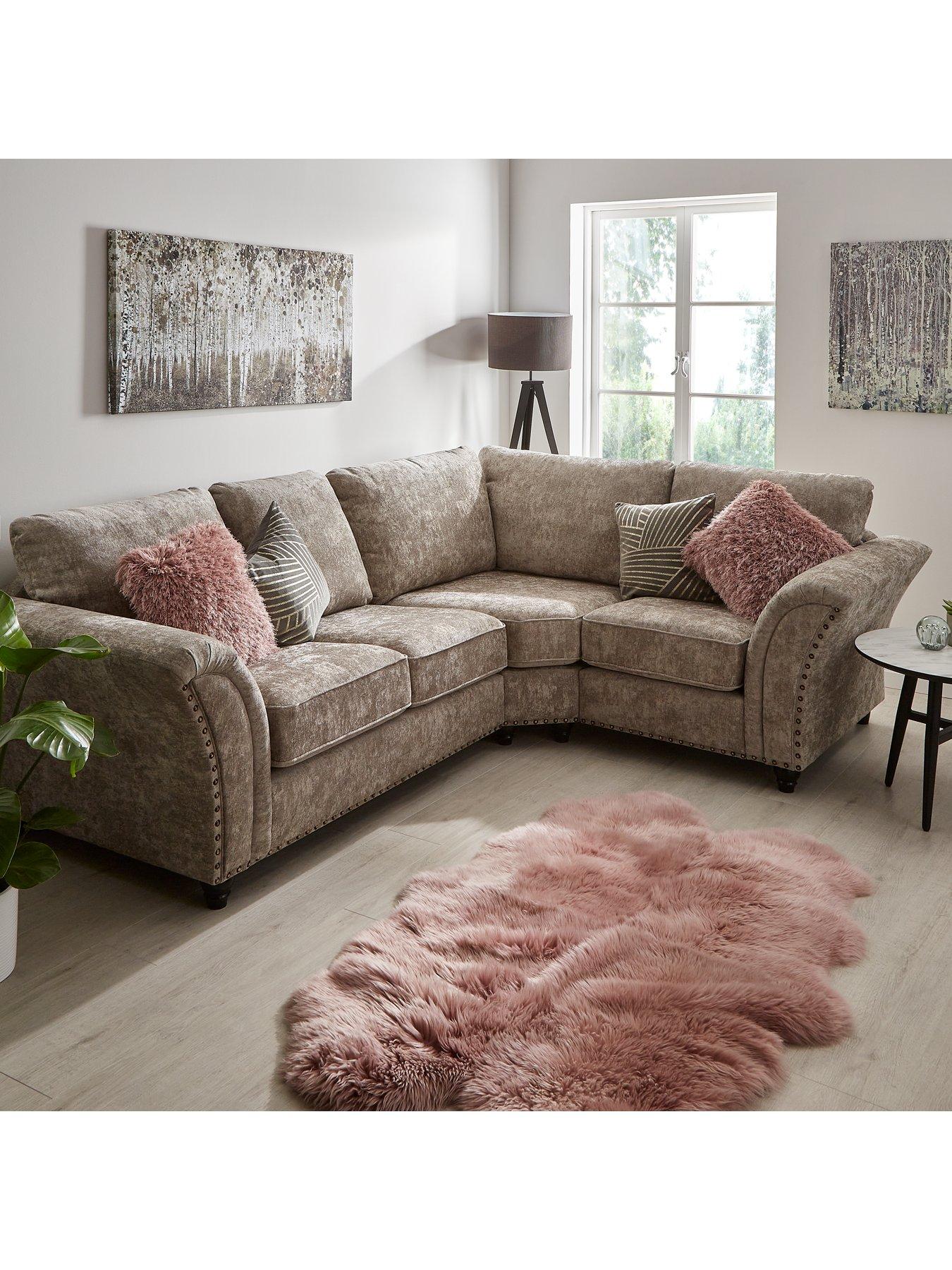 Grey right deals hand corner sofa