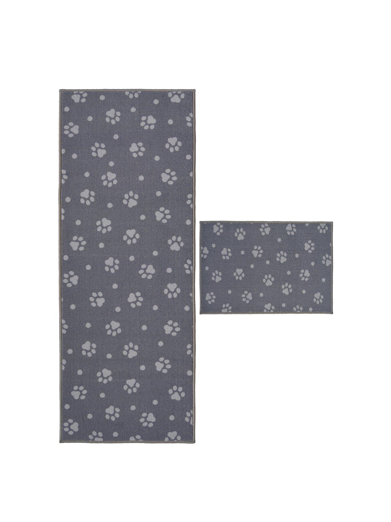 Image 1 of 5 of The Very Collection Paw Print Doormat &amp; Runner Set