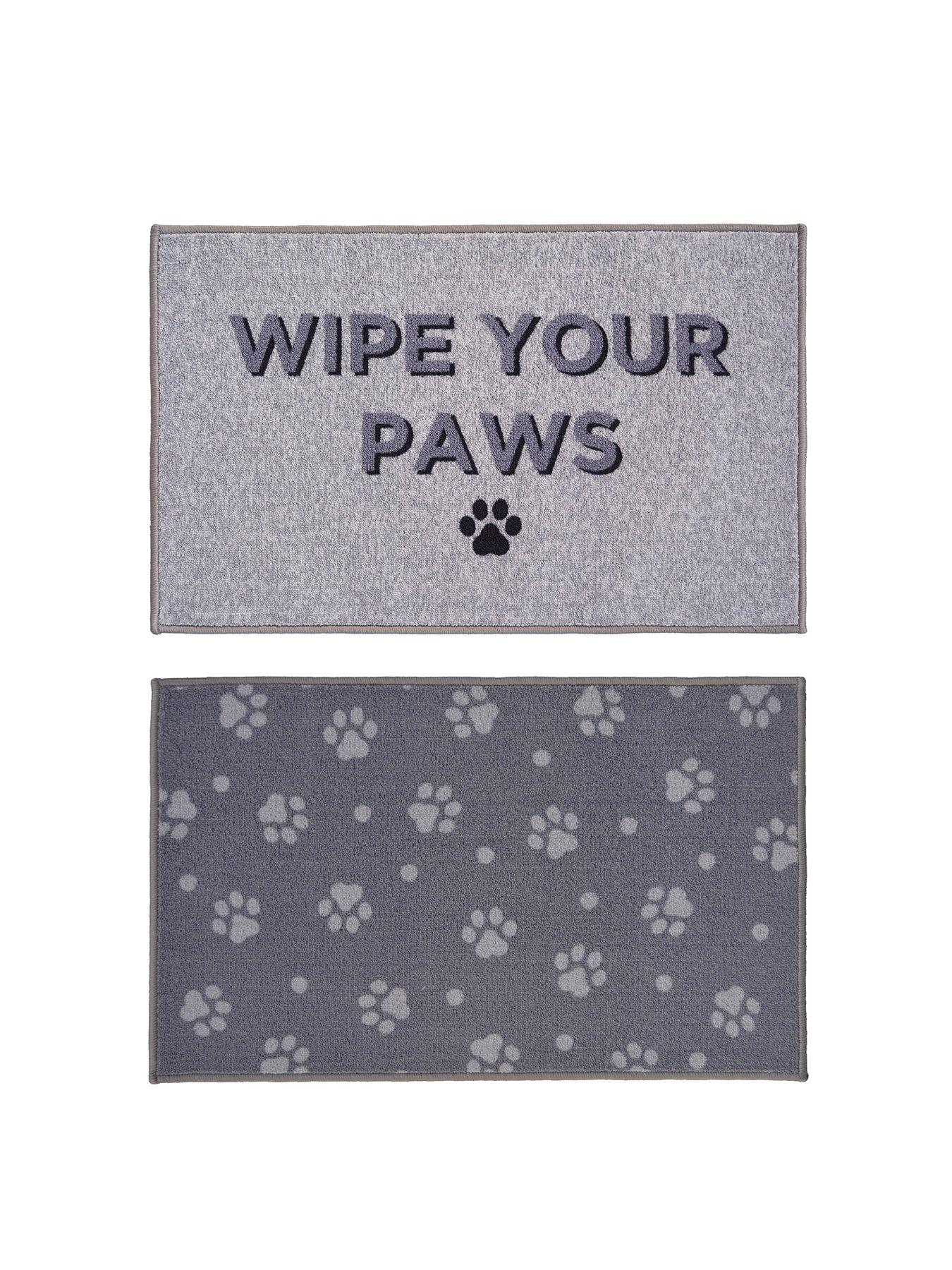 Product photograph of Wipe Your Paws Set Of 2 Doormats from very.co.uk