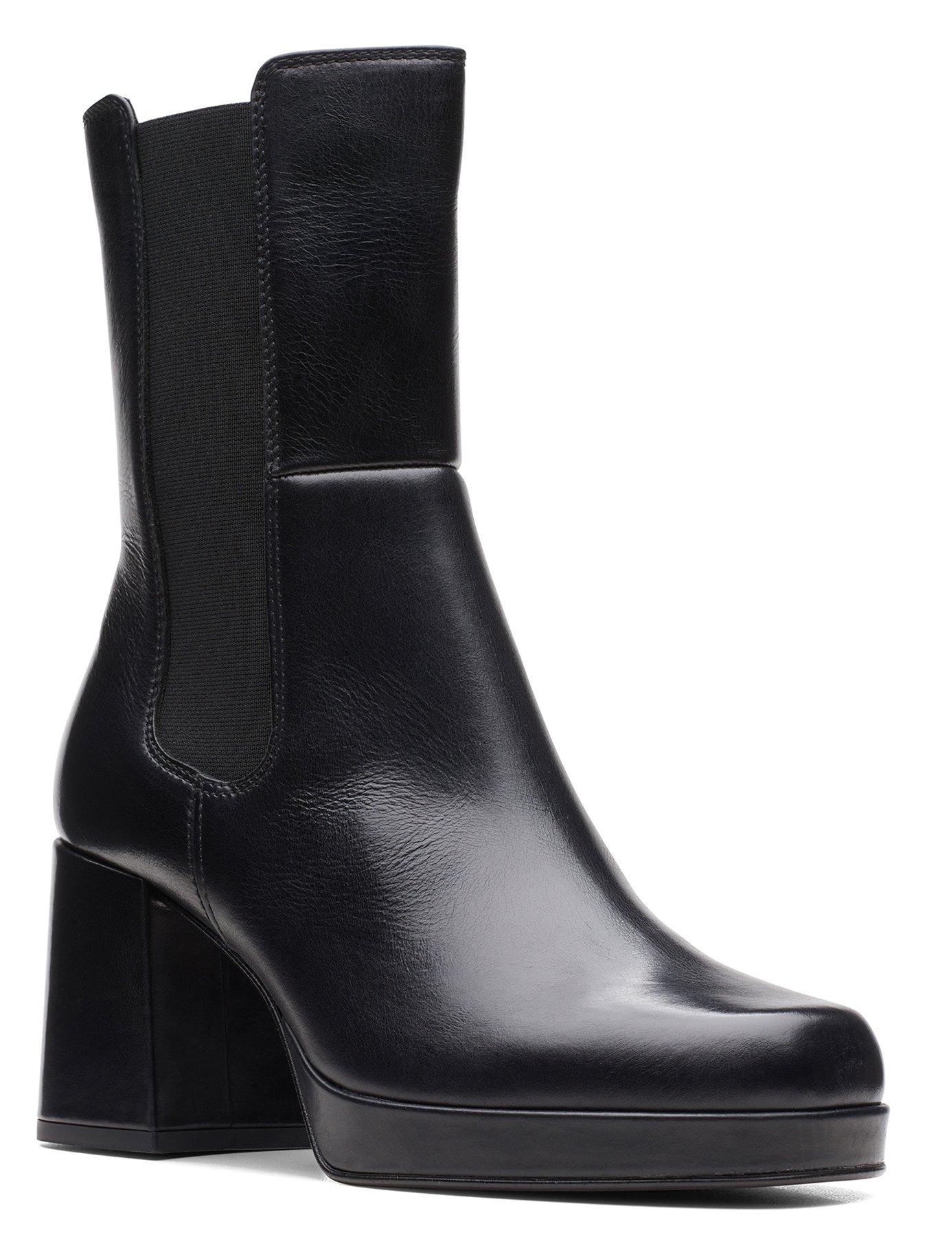 Clarks black clearance ankle boots sale