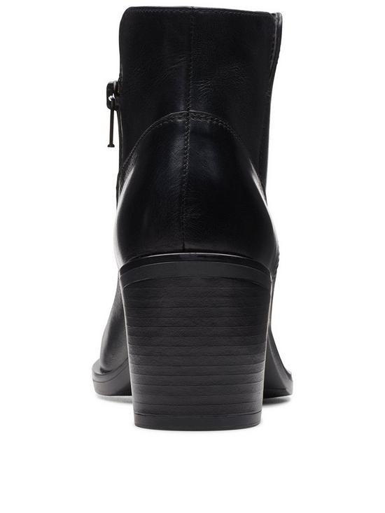 Clarks Valvestino Lo Block Heel Ankle Boots - Black | very.co.uk