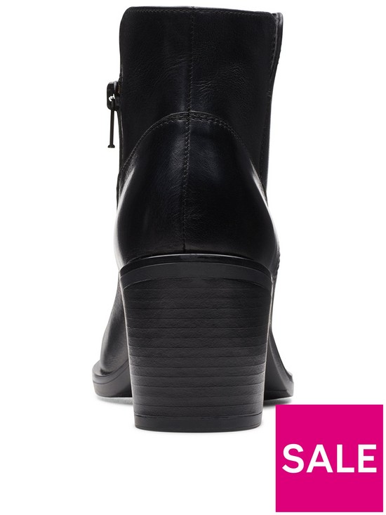 stillFront image of clarks-valvestino-lo-block-heel-ankle-boots-black