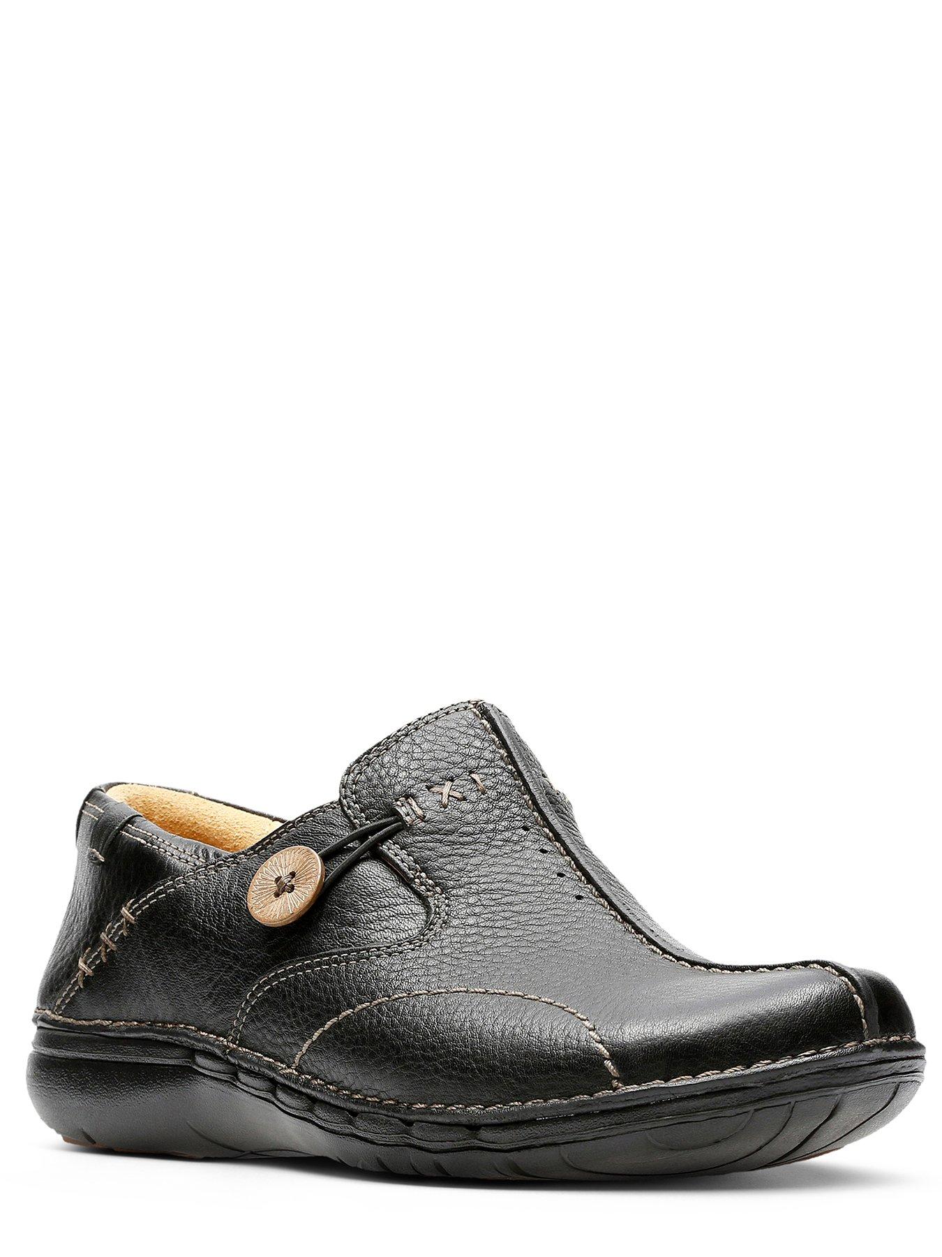 Clarks un loop navy hot sale leather