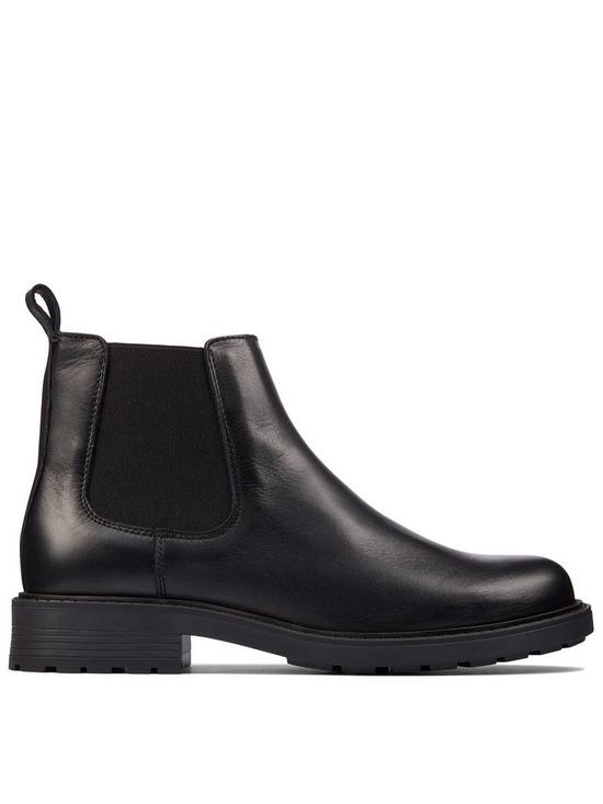 front image of clarks-orinoco2-lane-leather-ankle-boot
