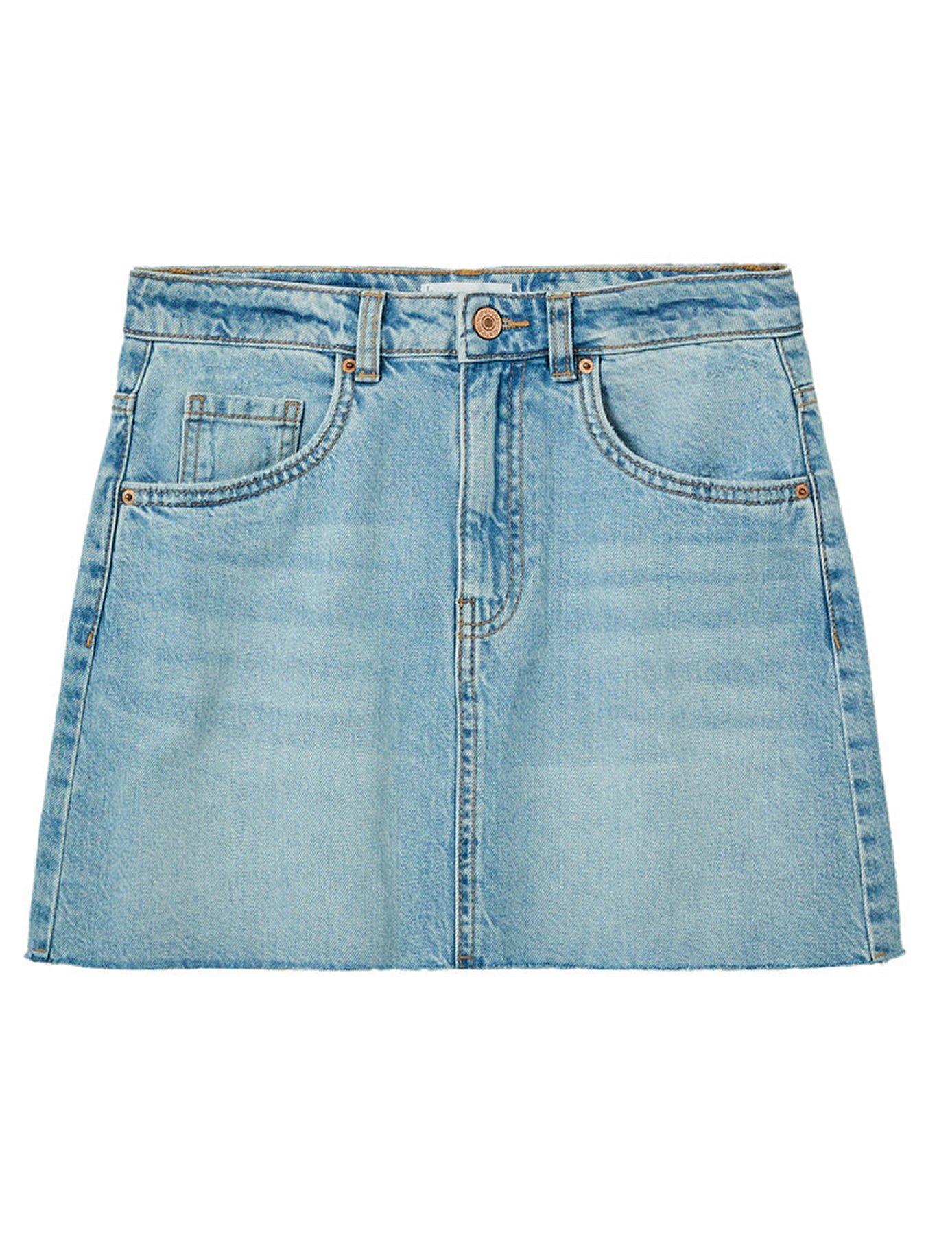 Mango Teen Girls Denim Skirt - Blue | very.co.uk