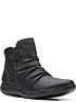  image of clarks-un-loop-top-leather-ankle-boot-black