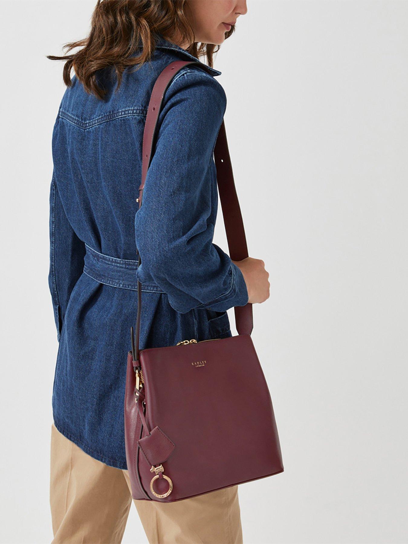 Radley Dukes Place Medium Compartment Crossbody Dark Cherry very.co.uk