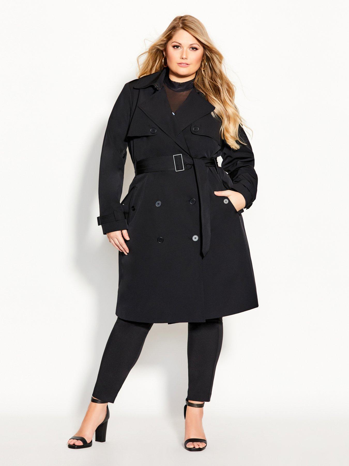 plus size trench coat uk