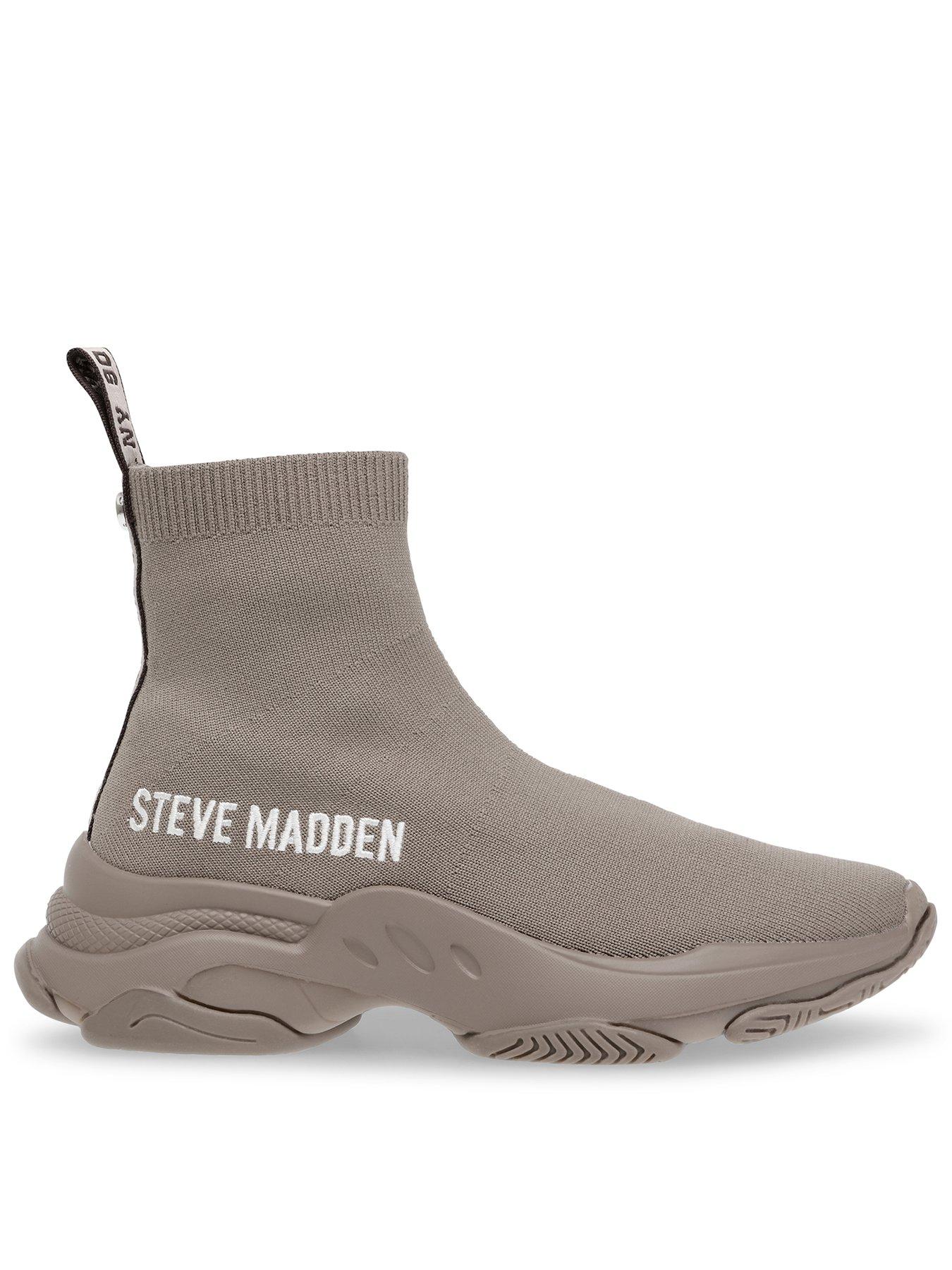 steve madden master sock trainers in black
