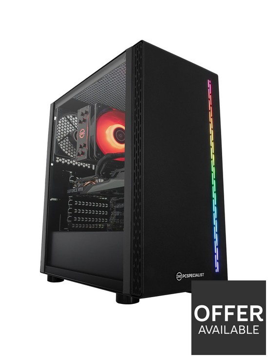 front image of pcspecialist-fusion-r5-pc-gaming-desktopnbsp-nbspamd-ryzen-5-4500-geforce-rtx-3050nbsp16gb-ramnbsp512gb-m2-ssd-amp-1tb-hdd
