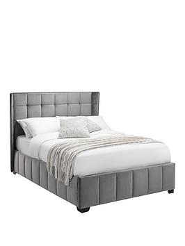 Product photograph of Julian Bowen Gatsby Fabric Bed - Grey from very.co.uk