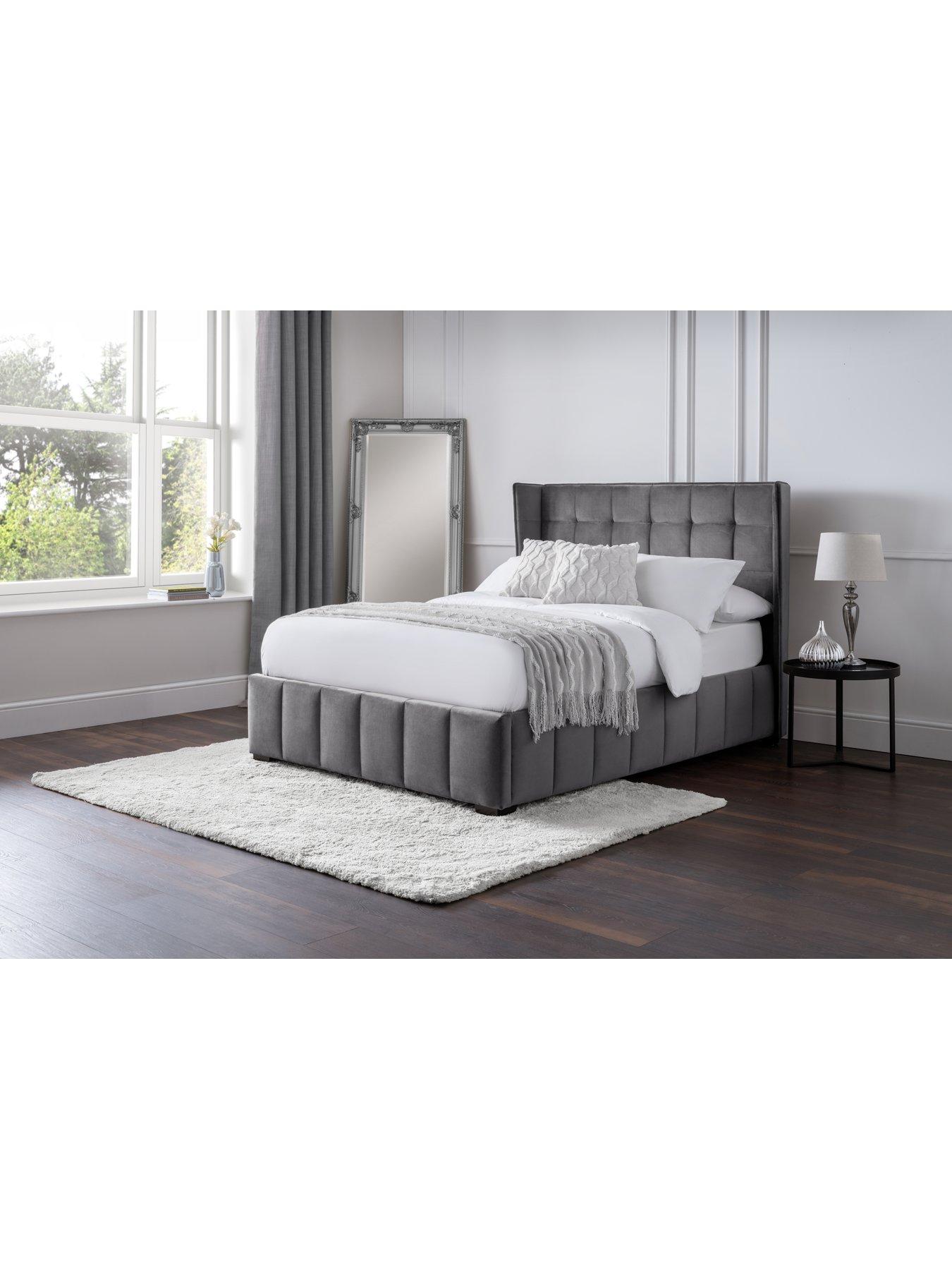 Image 1 of 6 of Julian Bowen Gatsby&nbsp;Fabric&nbsp;Bed - Grey