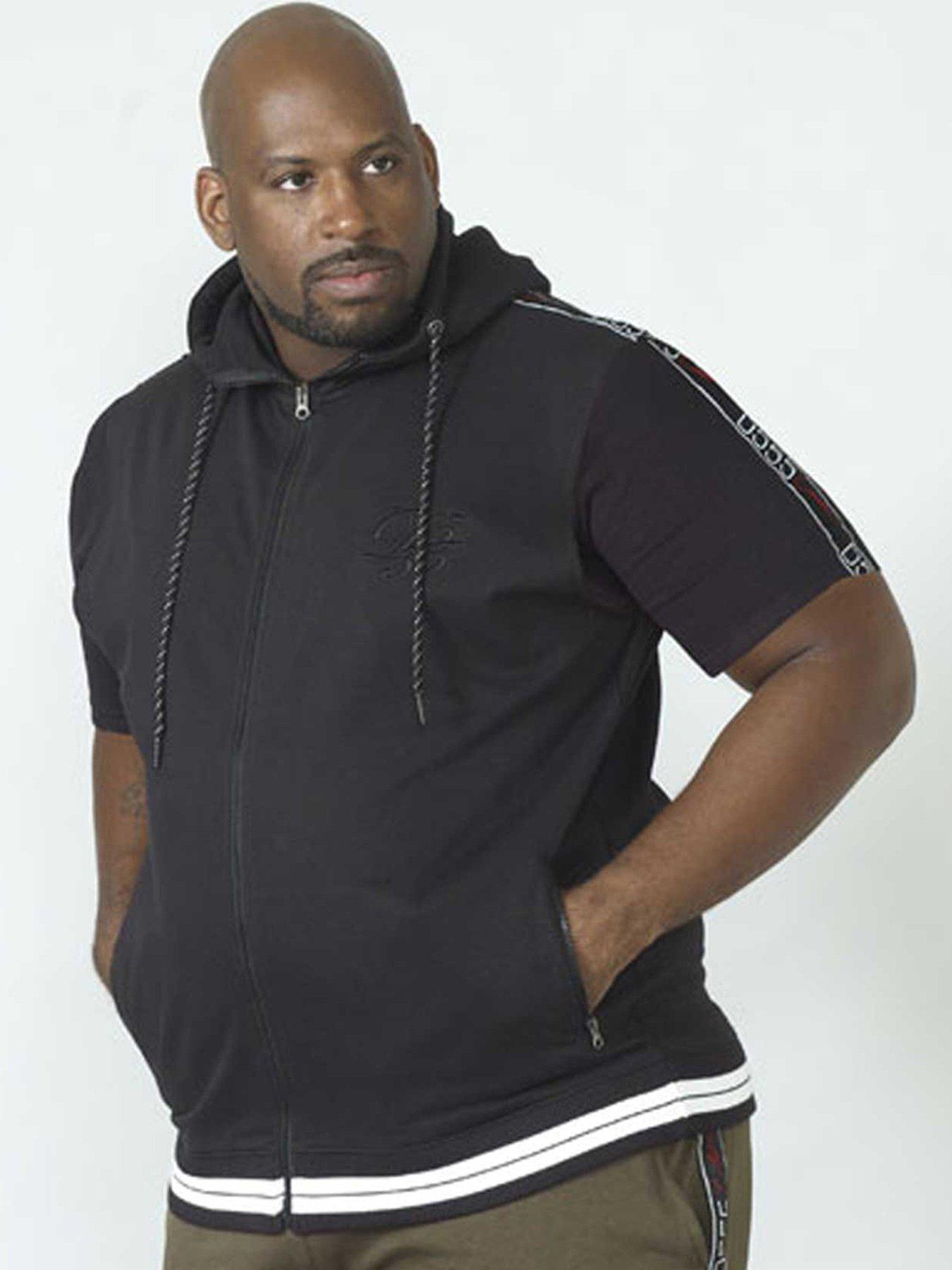 D555 Couture Sleeveless Hoodie With Taping Detail And Embroidery - Black