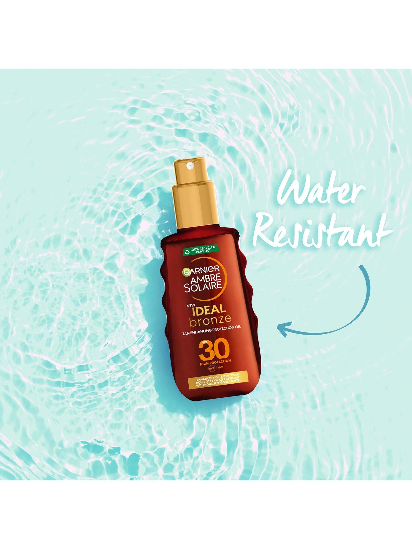 Image 4 of 5 of Garnier Ambre Solaire Ideal Bronze Protective Oil Sun Cream Spray SPF30, UVA &amp; UVB Protection, 150ml