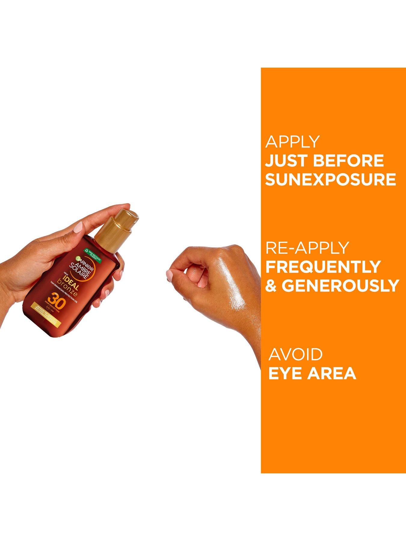 Image 5 of 5 of Garnier Ambre Solaire Ideal Bronze Protective Oil Sun Cream Spray SPF30, UVA &amp; UVB Protection, 150ml