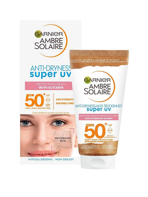 Image 1 of 5 of Garnier Ambre Solaire Anti-Dryness Super UV Protection Cream SPF50+ 50ml (SAVE 17%)