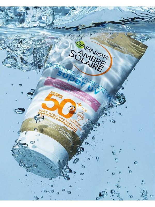 Image 4 of 5 of Garnier Ambre Solaire Anti-Dryness Super UV Protection Cream SPF50+ 50ml (SAVE 17%)