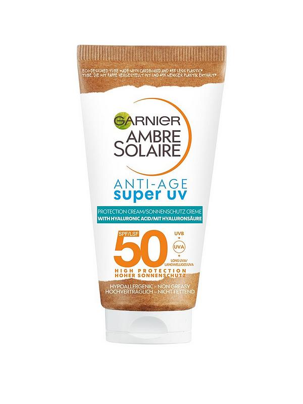Image 1 of 5 of Garnier Ambre Solaire Anti-age Super UV Face Protection Cream SPF50 50ml, With Niacinamide and Hyaluronic Acid (SAVE 17%)