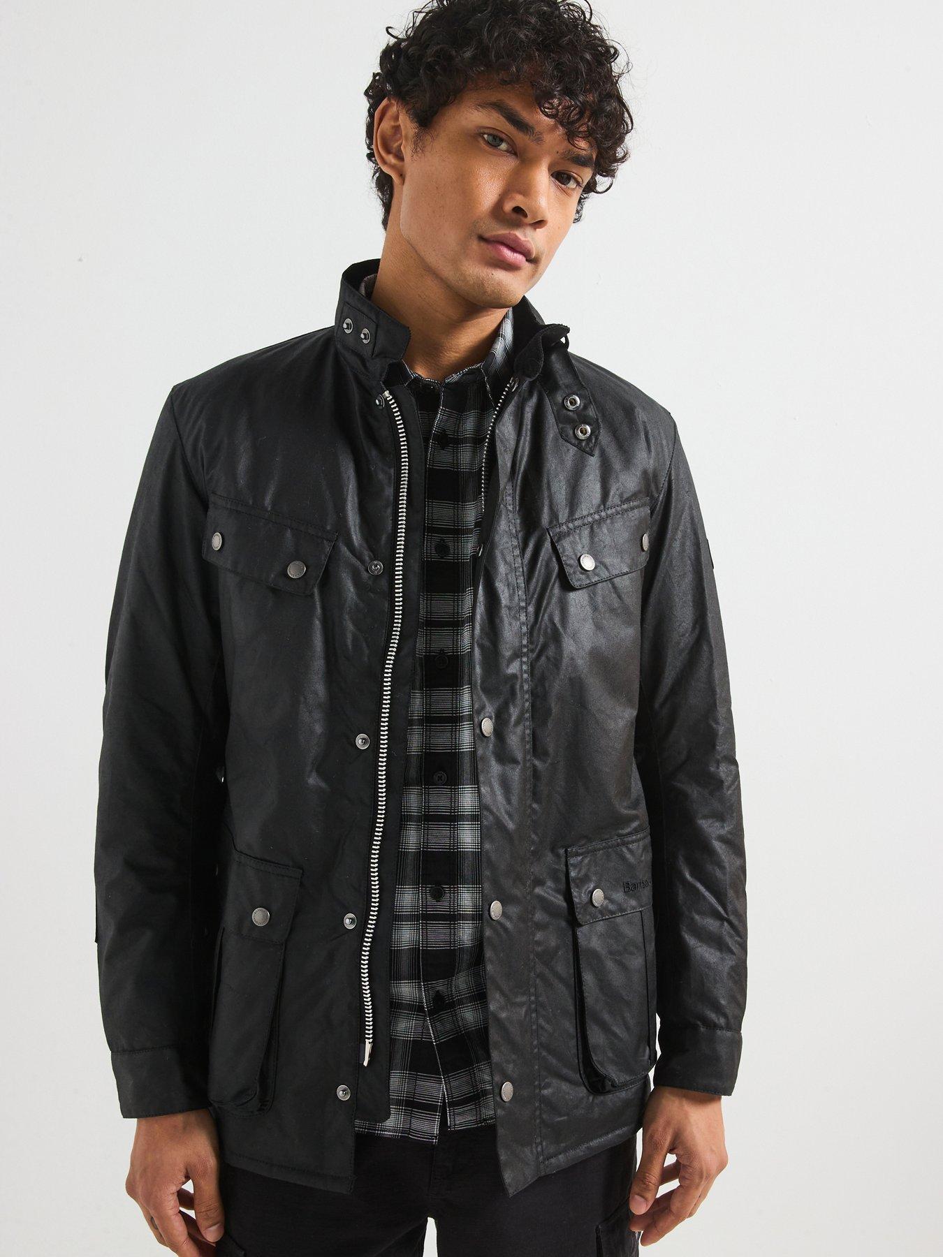 undefined Duke Wax Jacket - Black