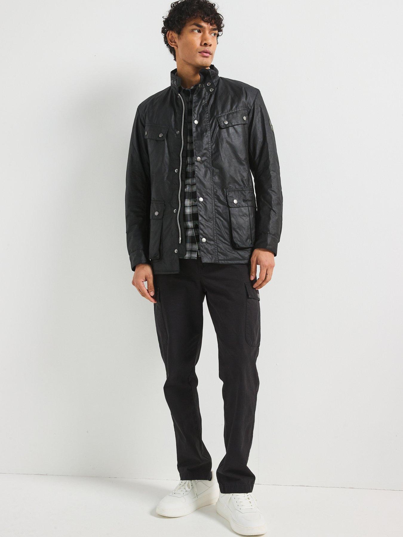 Barbour international paul leather on sale jacket