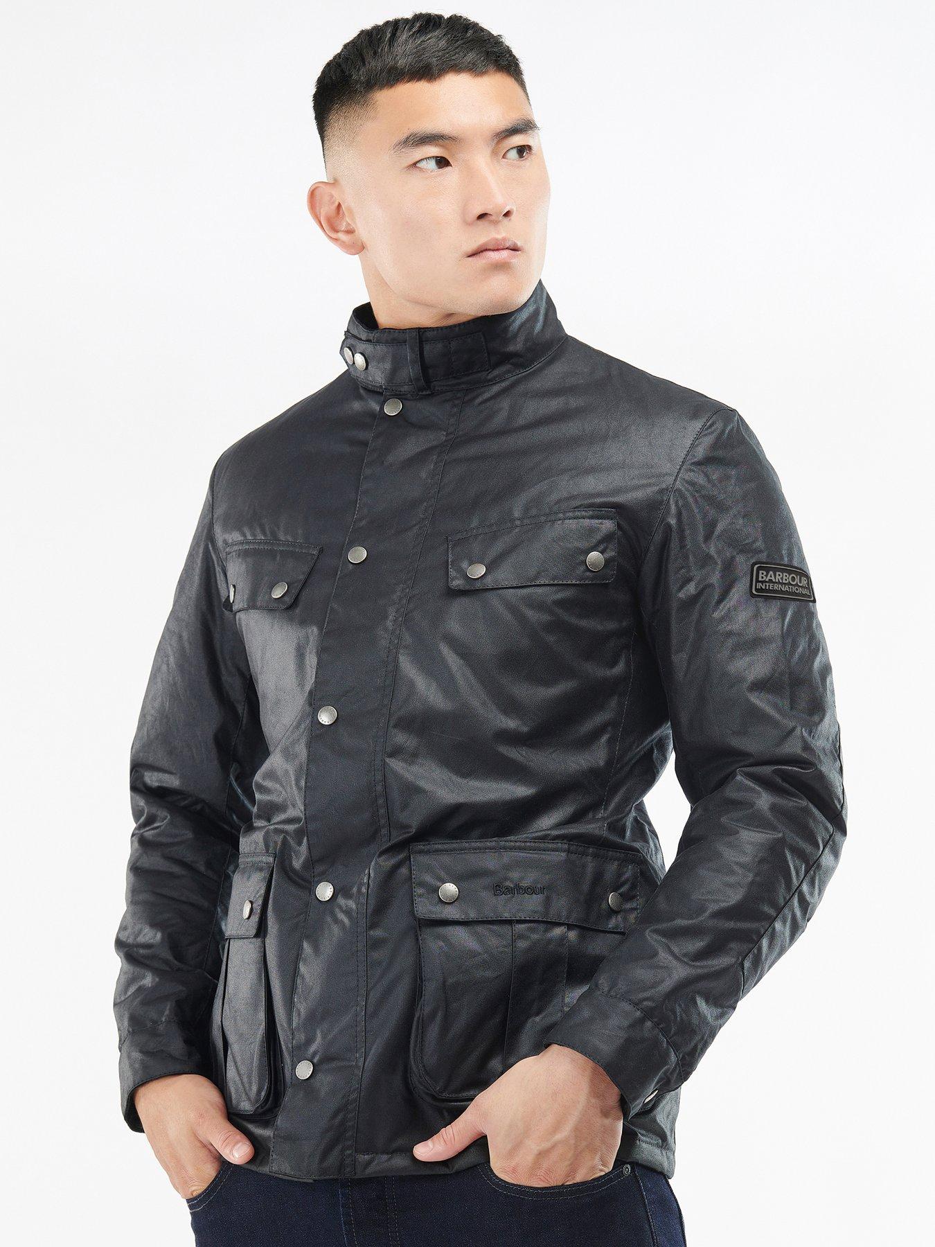 Mens navy cheap barbour wax jacket