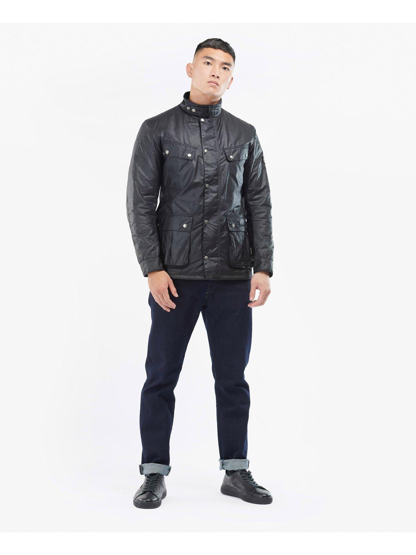 Barbour duke jacket store mens navy