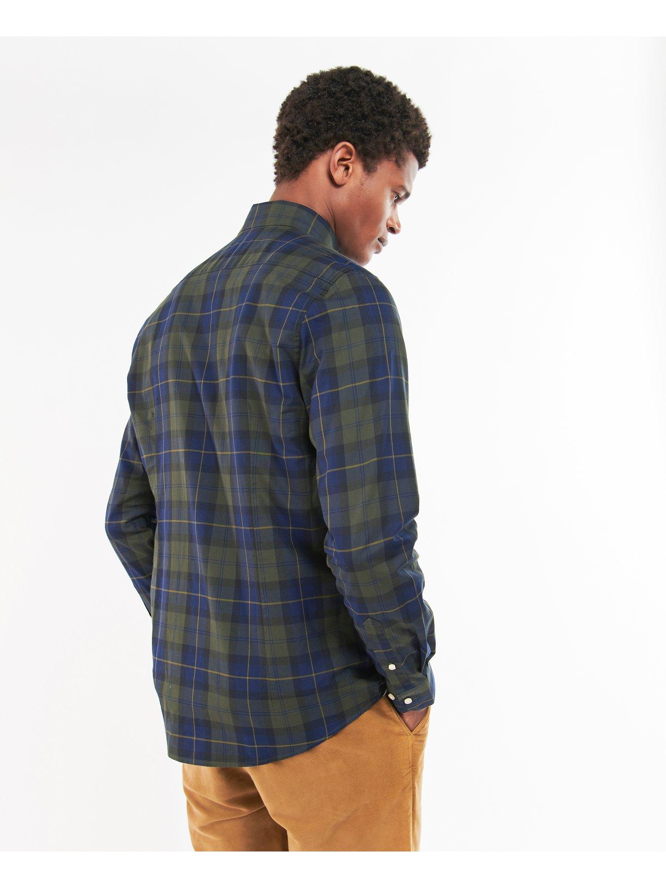 Barbour Wetheram Tailored Shirt - Olive Night | very.co.uk