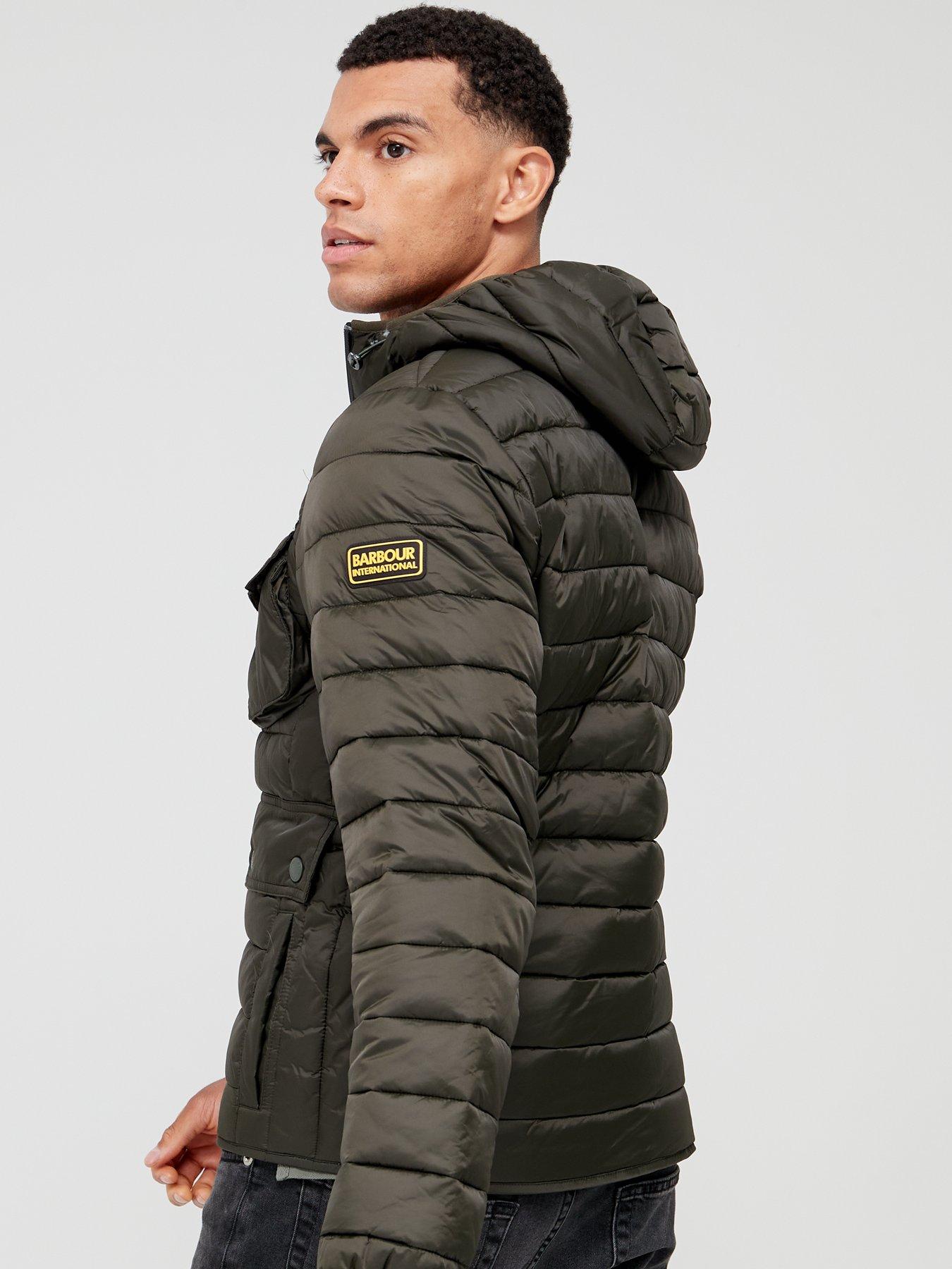 Barbour international ouston hooded padded jacket online