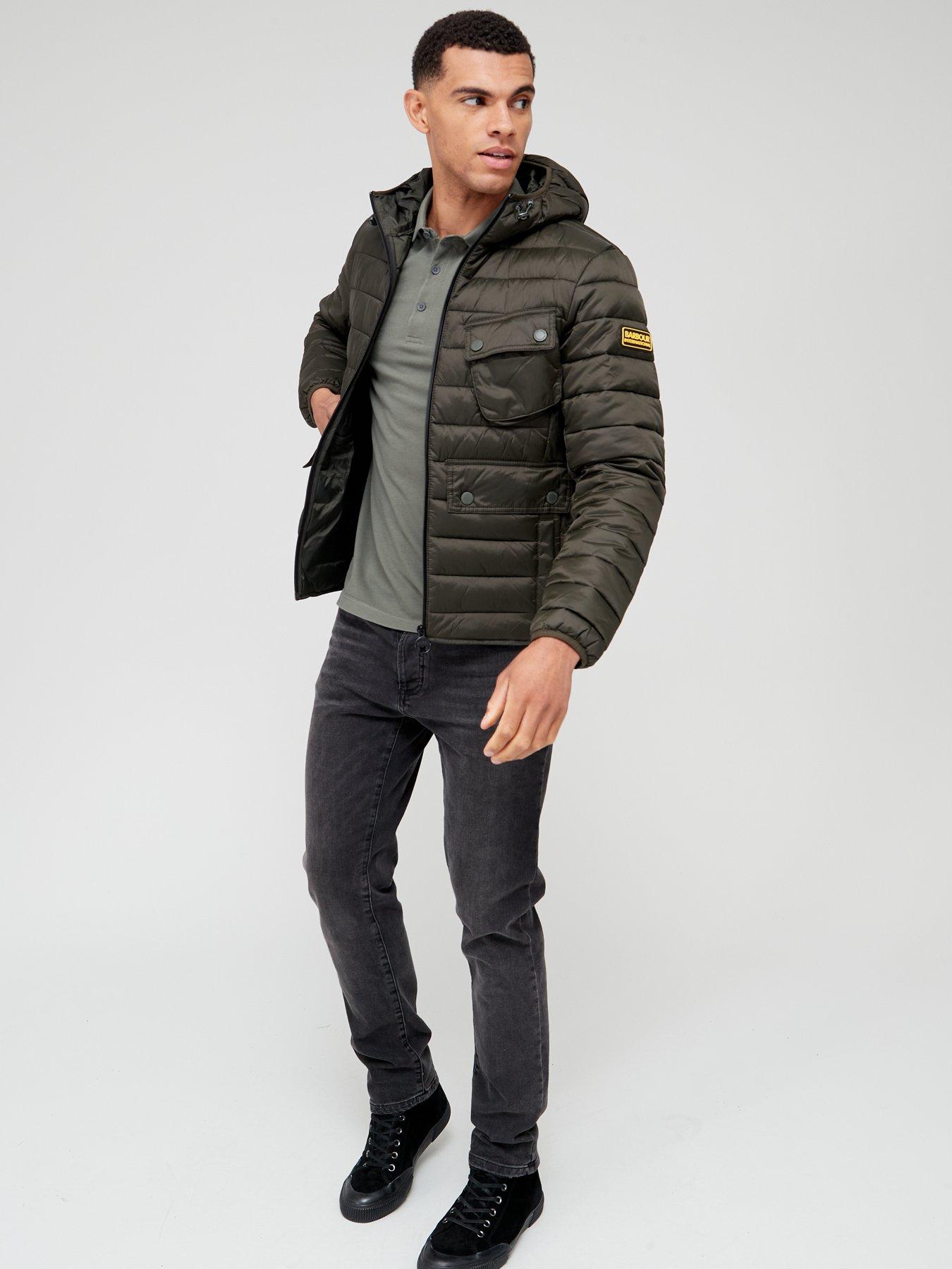 Barbour international ouston hot sale hooded quilted jacket