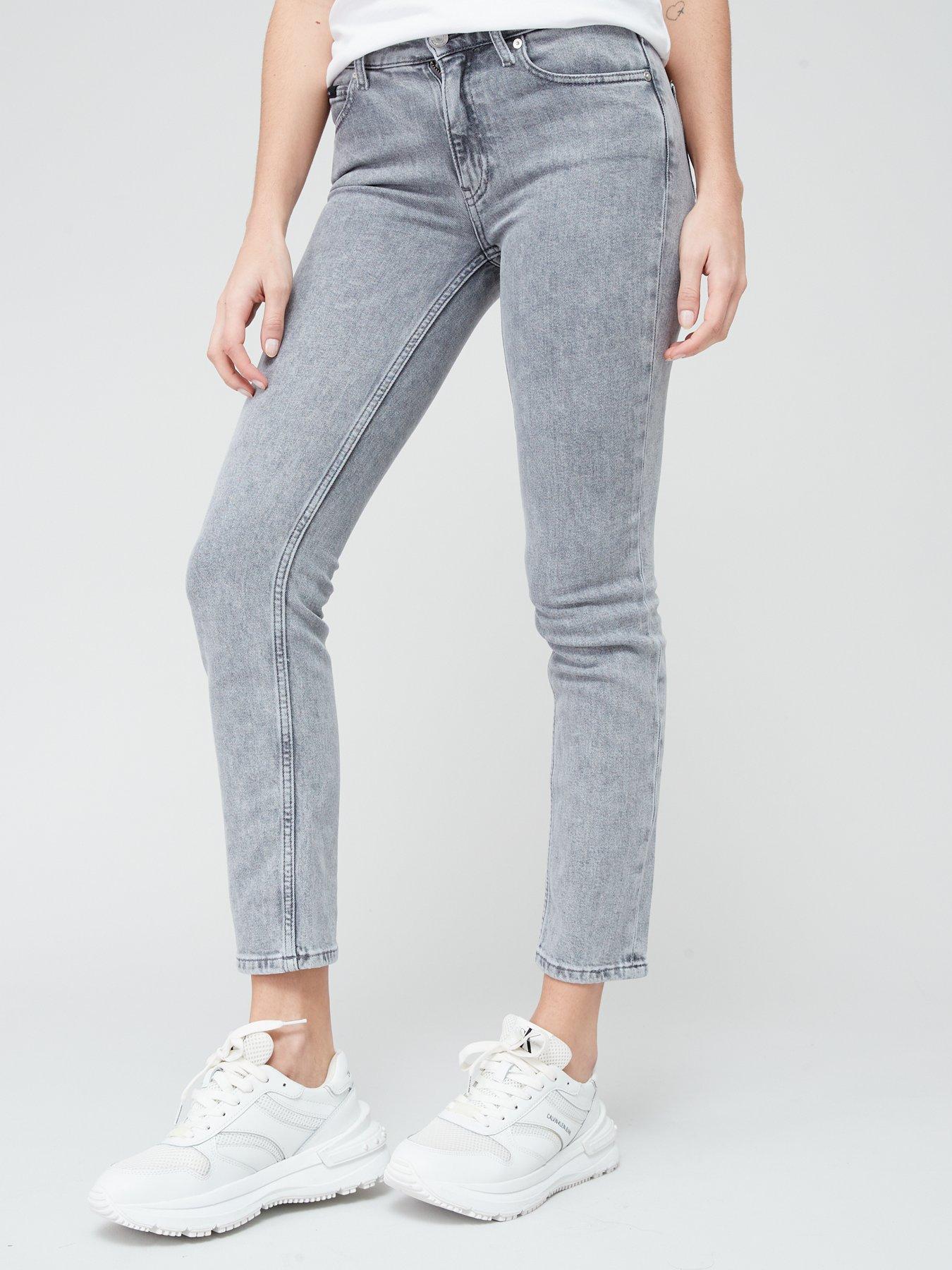 ladies light grey jeans