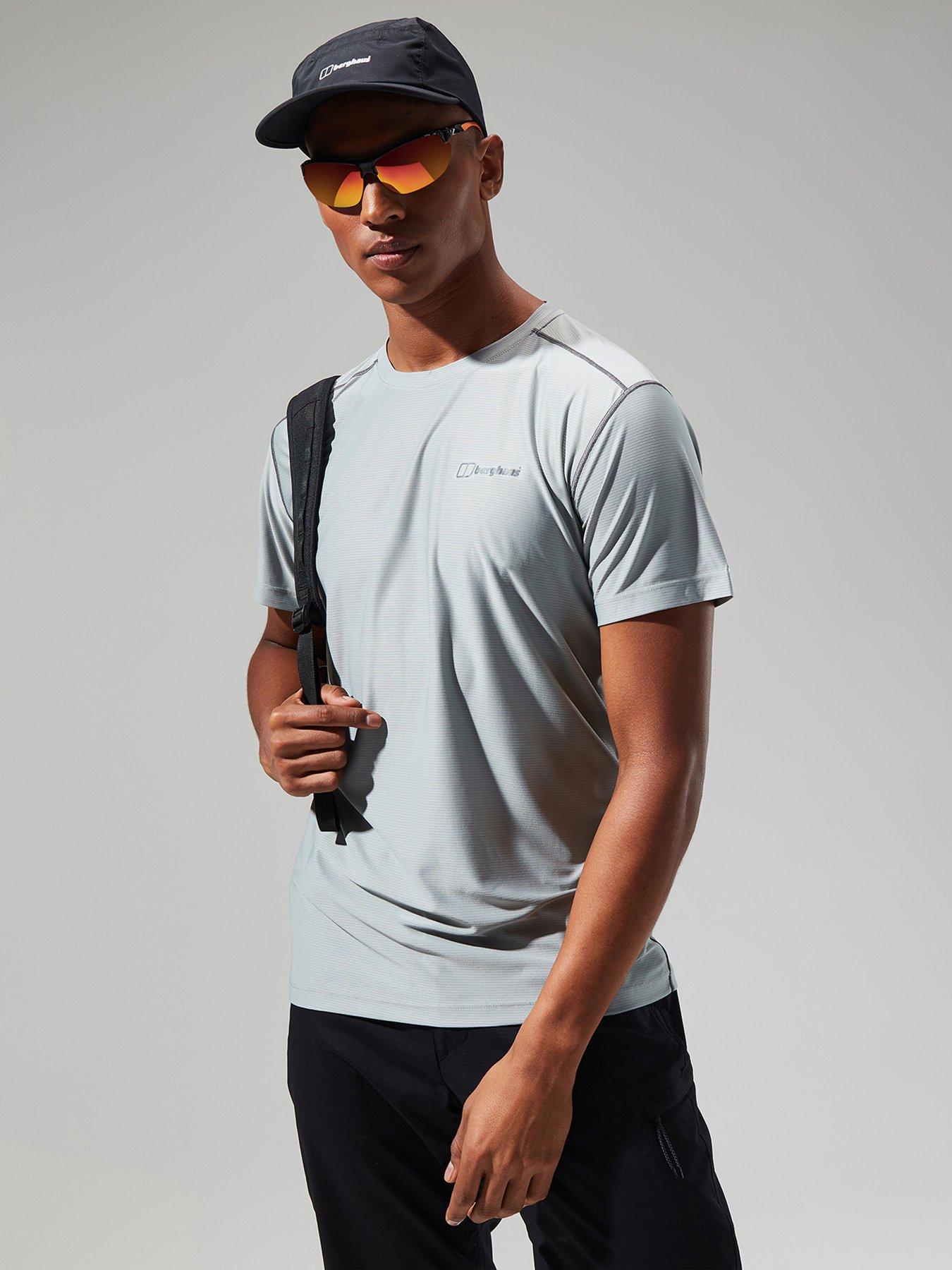 Berghaus 24/7 Left Chest Short Sleeve Tech T-Shirt - Grey, Grey, Size M, Men