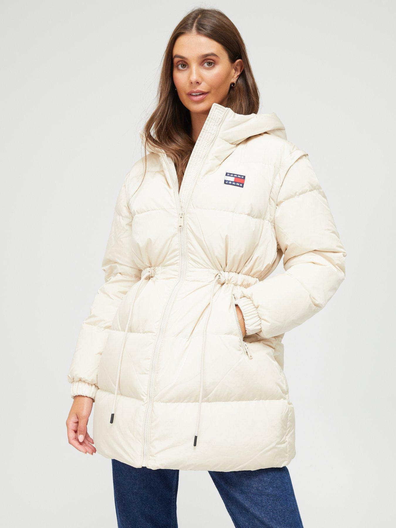 Sfera Long coat discount 54% Beige/Brown Single WOMEN FASHION Coats Print 
