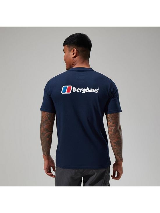 stillFront image of berghaus-organic-front-amp-back-logo-t-shirt-navy