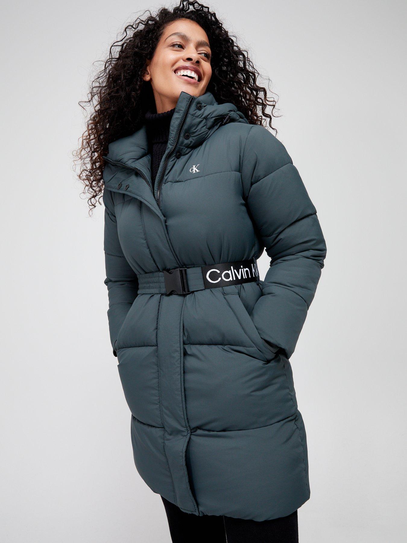 Womens Clothing Jackets Padded and down jackets Blue Calvin Klein Classic Quilted Jacket With Side Tabs in Black - Save 43% 