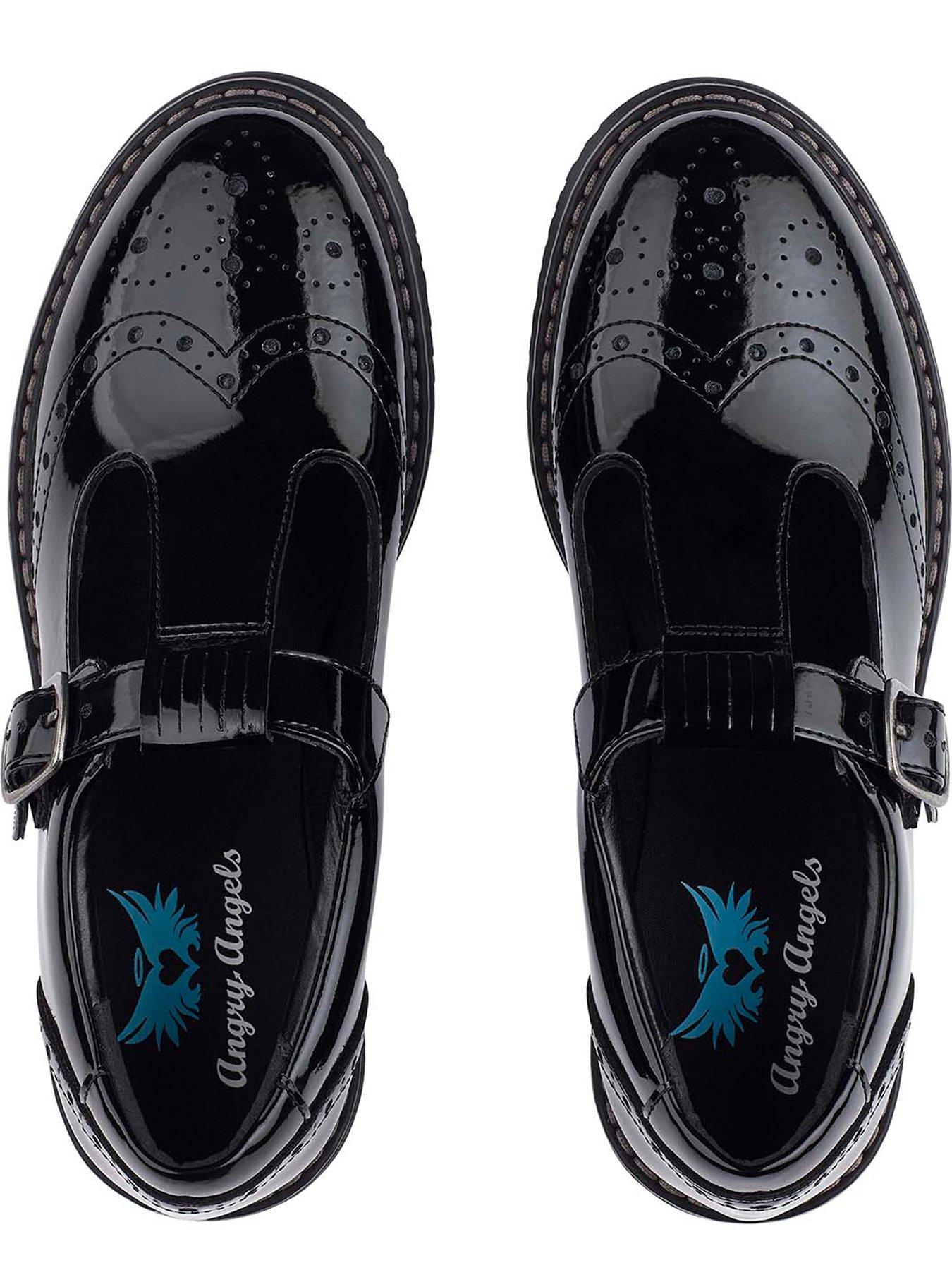 Start-rite Imagine Girls Black Patent Leather Brogue Detail Chunky