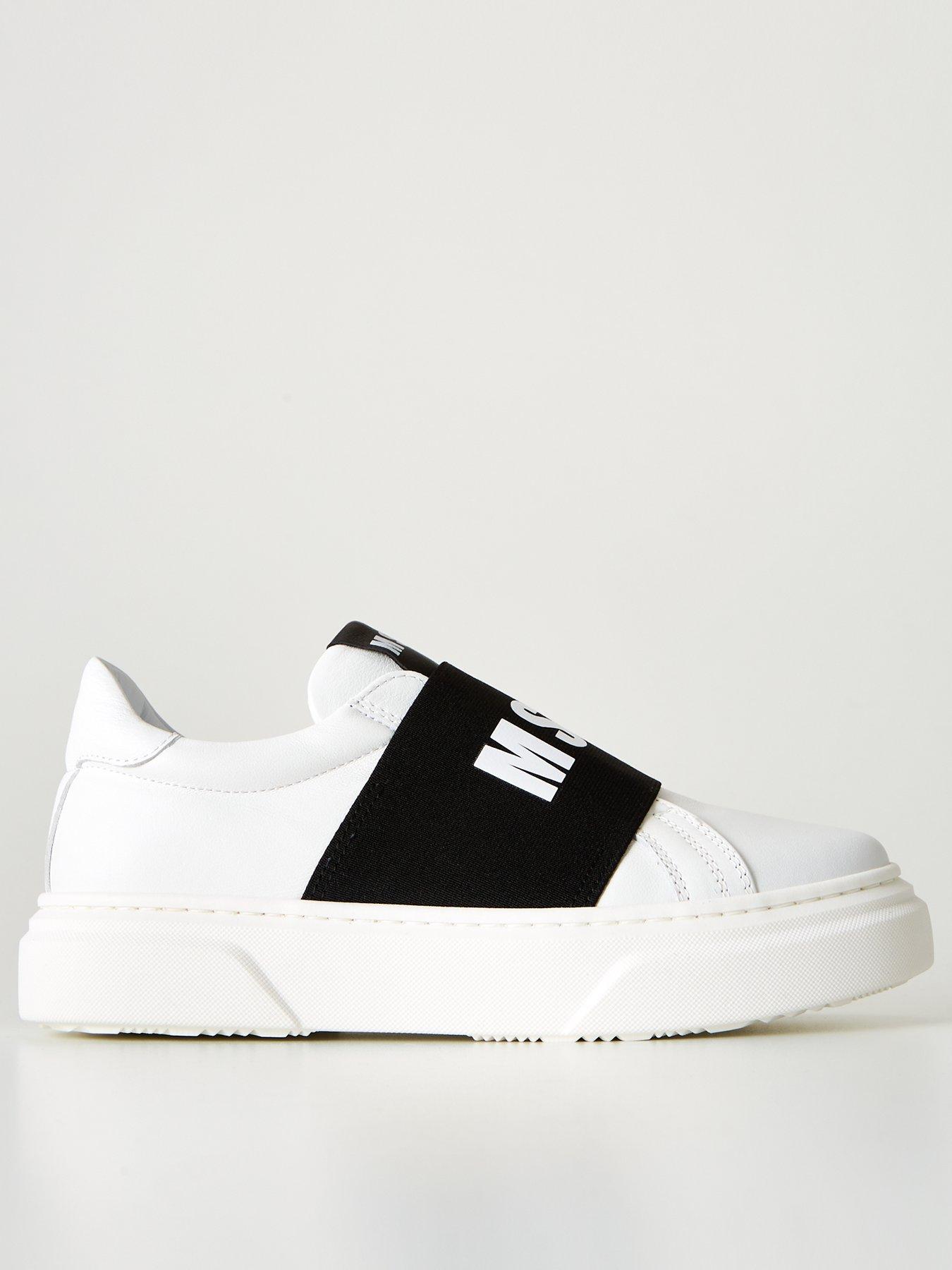 msgm-junior-white-logo-slip-on-trainer