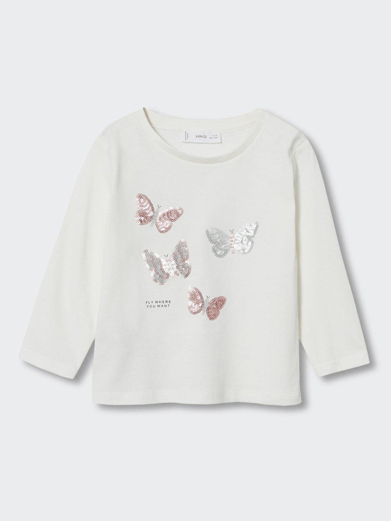 Mango Baby Girls Butterfly Tshirt very.co.uk
