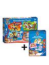 Image thumbnail 1 of 6 of Paw Patrol Twin Pack - 4 Large Shaped Puzzles &amp; My First Words
