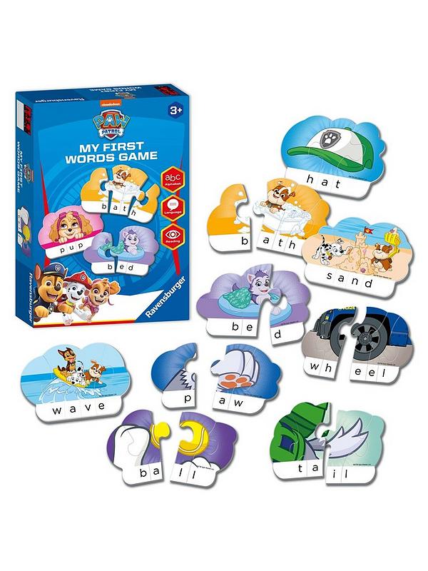 Image 2 of 6 of Paw Patrol Twin Pack - 4 Large Shaped Puzzles &amp; My First Words