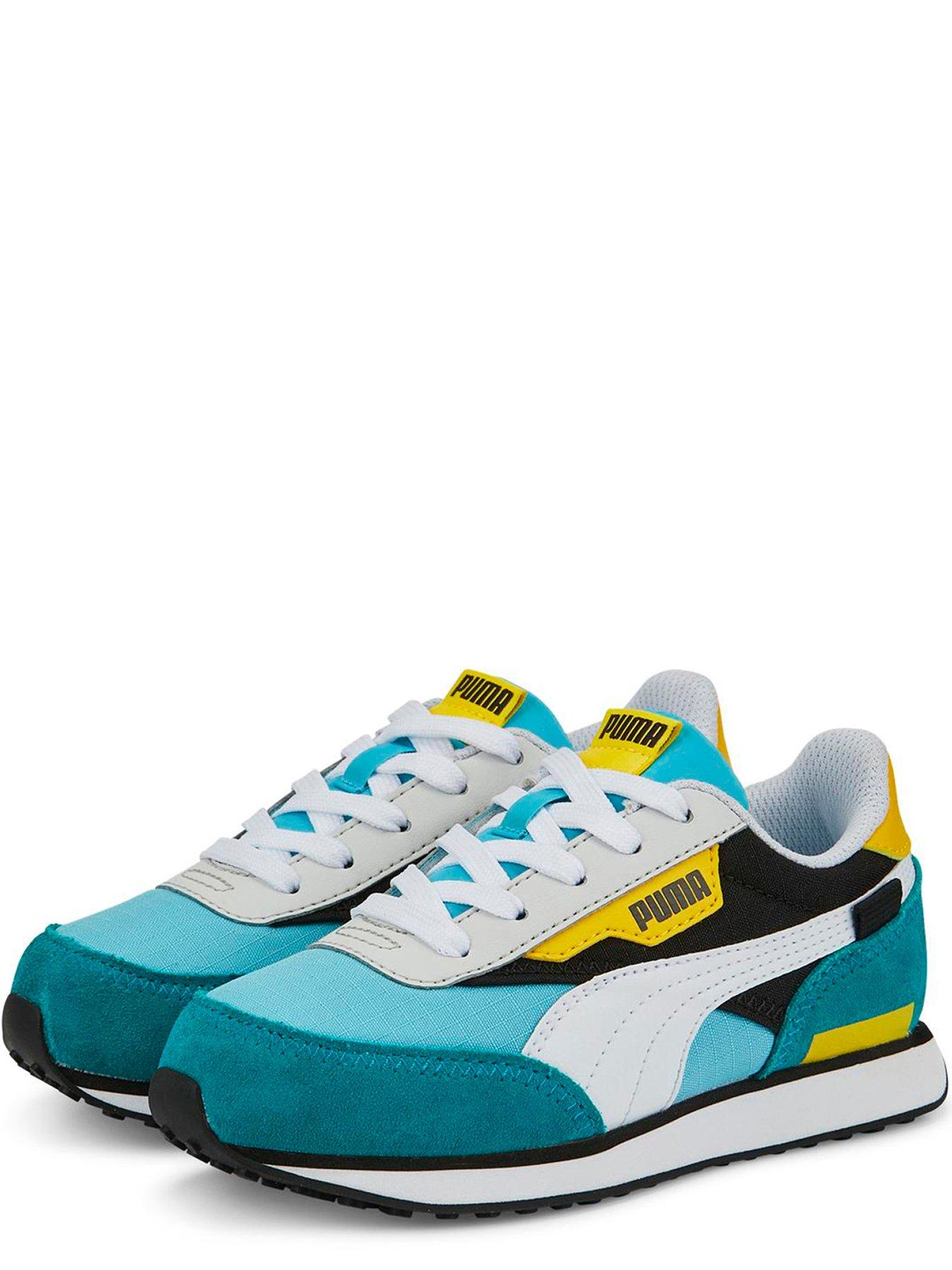 Puma Future Rider Play On Kids Trainer Blue Green Very Co Uk