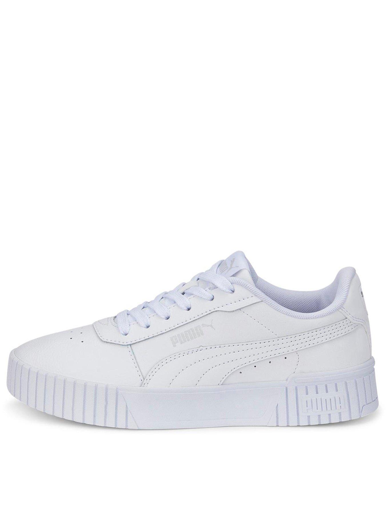 Puma Junior Girls Carina 2.0 Trainers - White, White, Size 5.5 Older