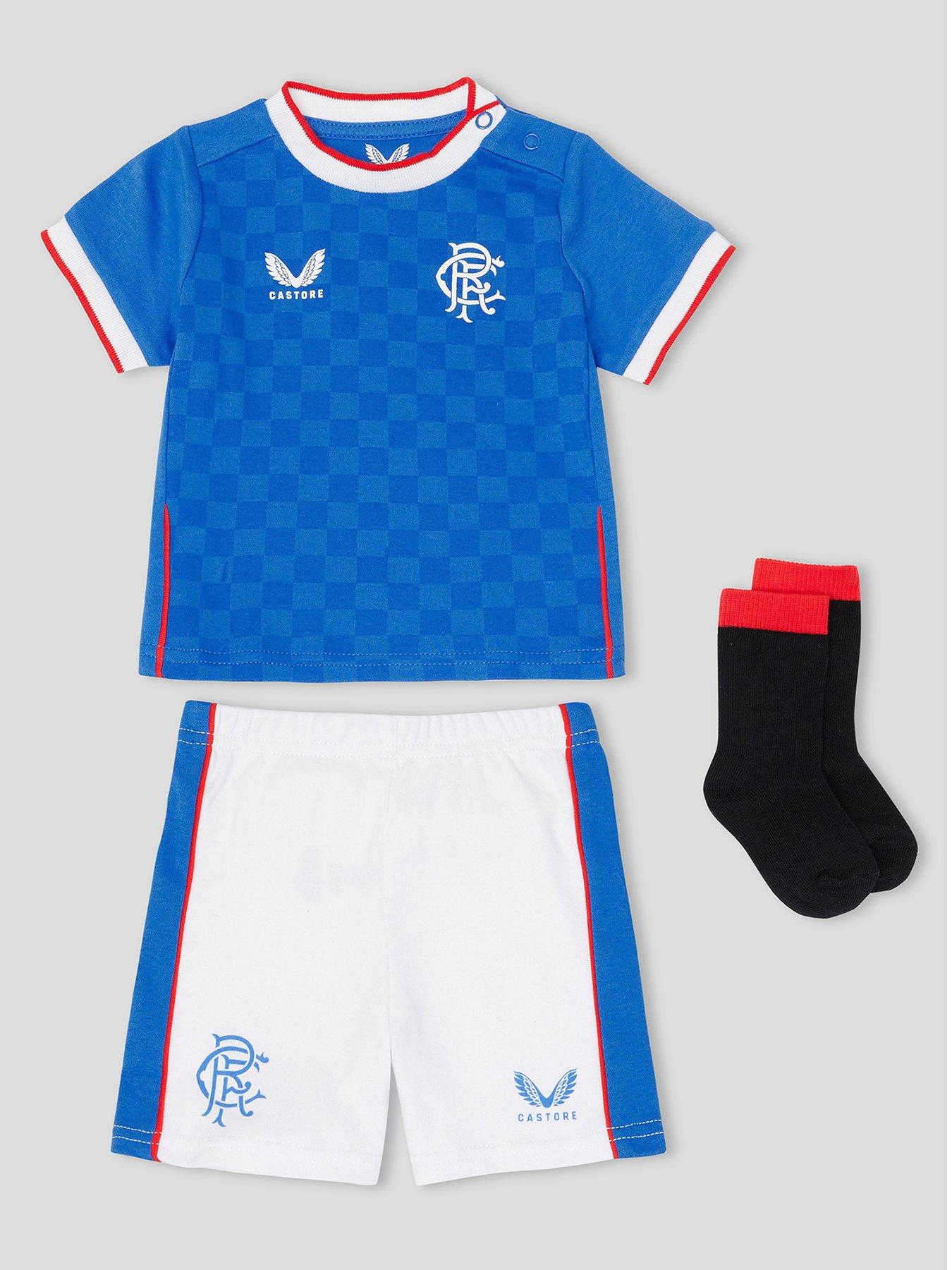 Castore Rangers Baby Mini Kit 22/23 Home Full Kit - Blue/White, Blue, Size 0-3 Months|0-3 MONTHS