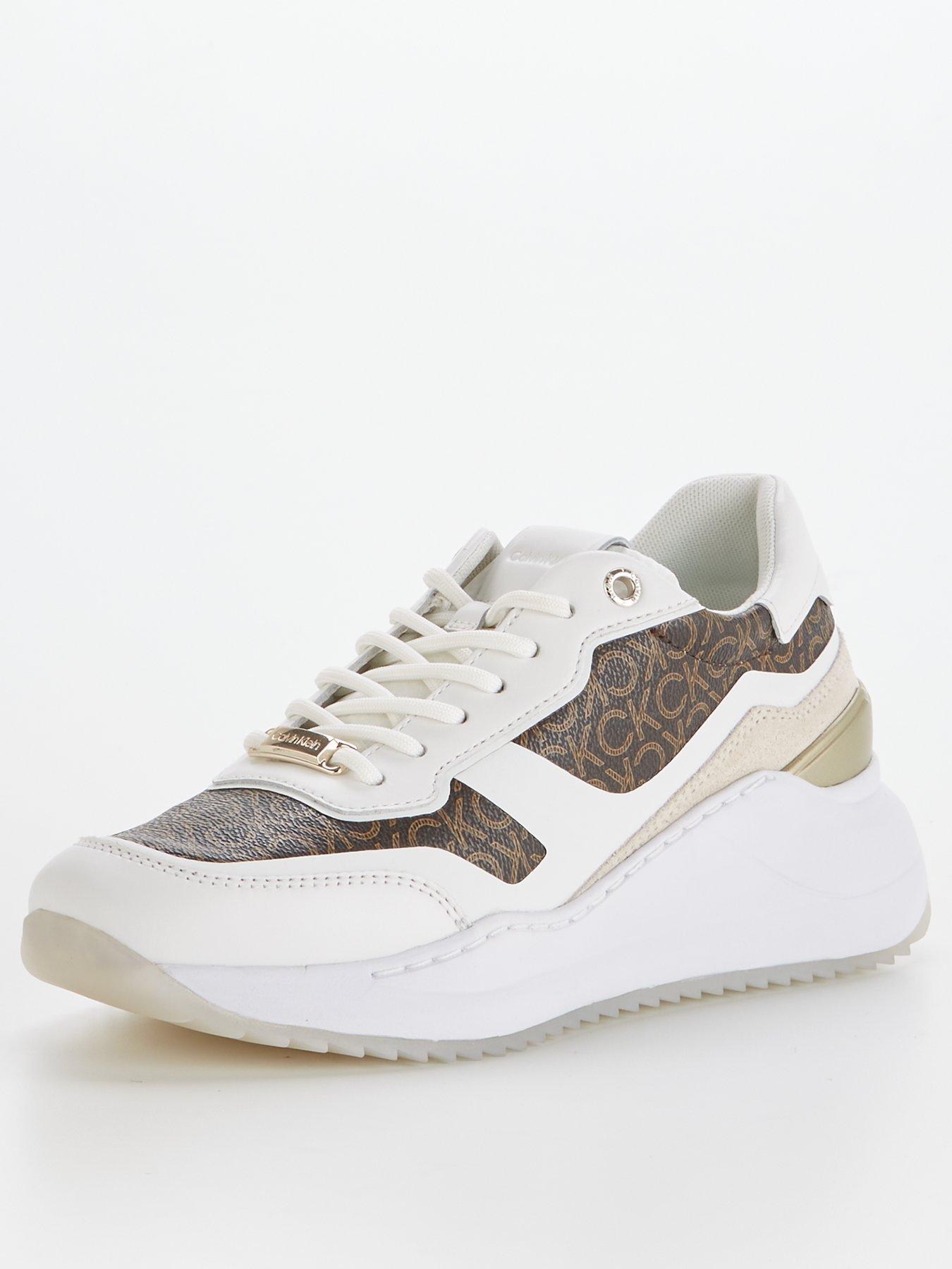 calvin klein chunky trainers white