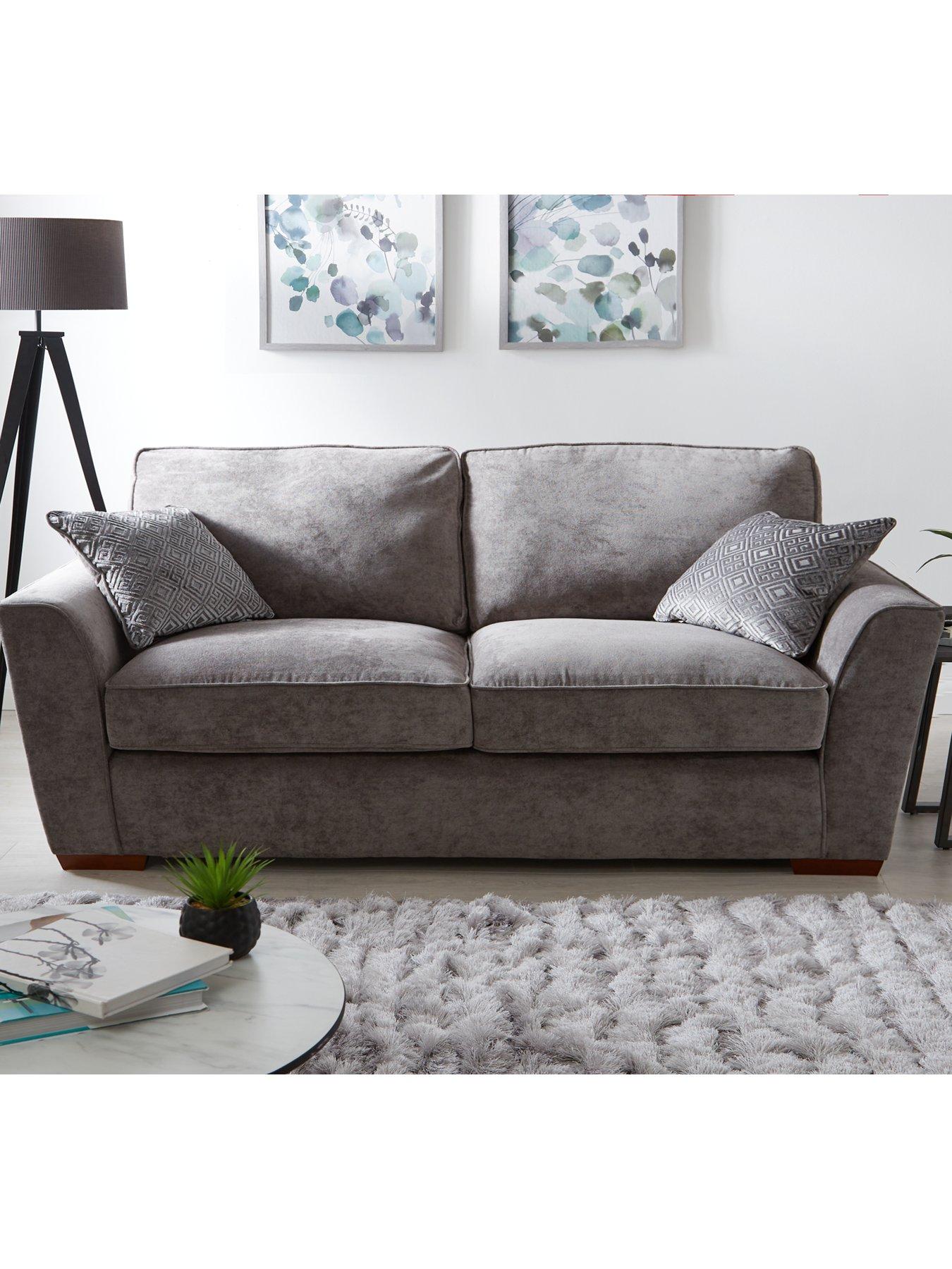 Product photograph of Very Home Betsy Fabric 3 Seater Standard Back Sofa from very.co.uk