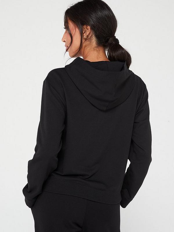 Calvin Klein New Modern Cotton Full Zip Hoodie - Black | Very.co.uk